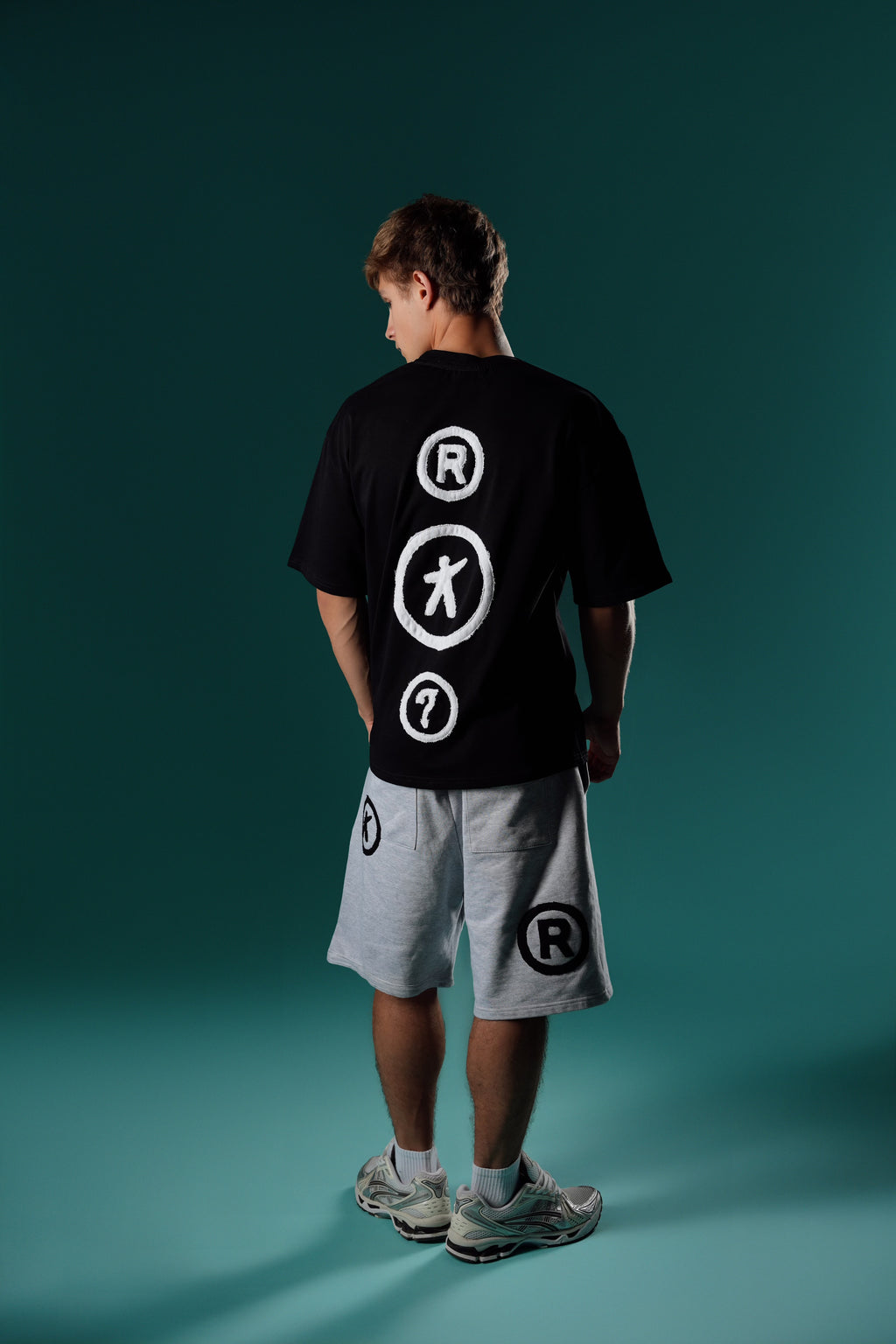 Patchwork Oversize Tee - Black