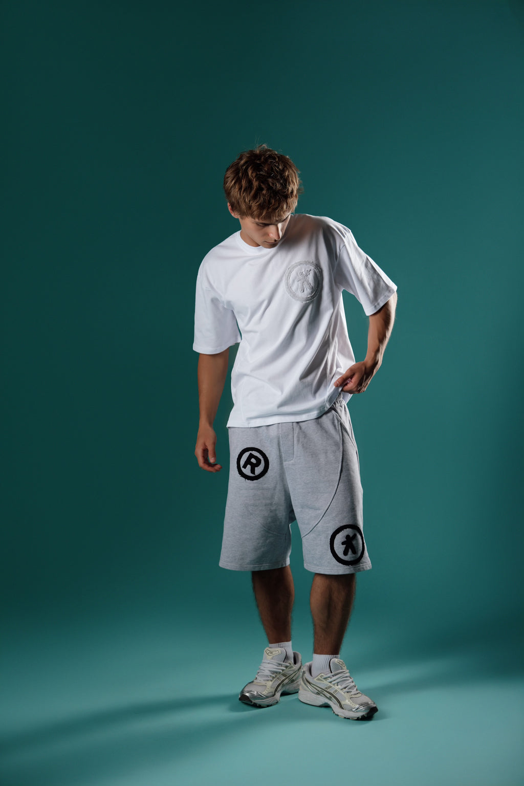 Patchwork Oversize Tee - White