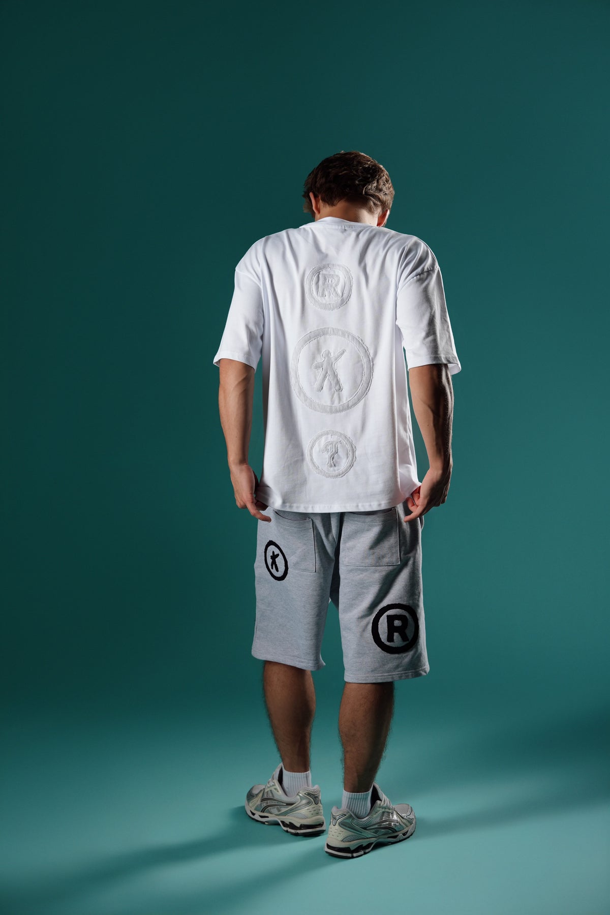 Patchwork Oversize Tee - White