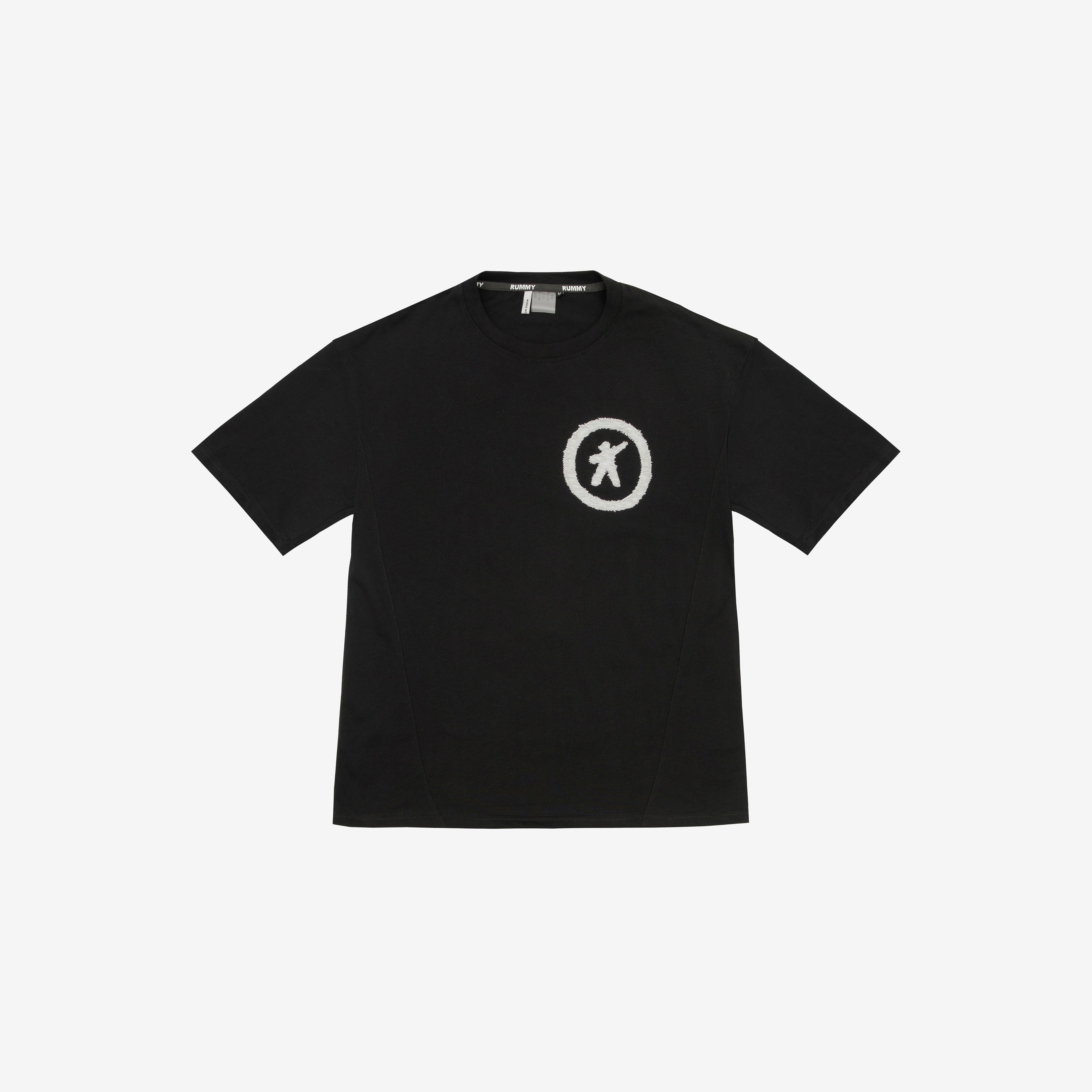 Patchwork Oversize Tee - Black