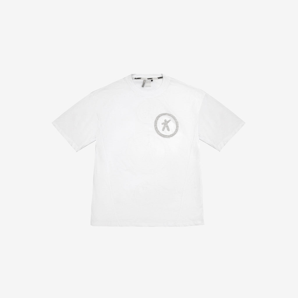 Patchwork Oversize Tee - White