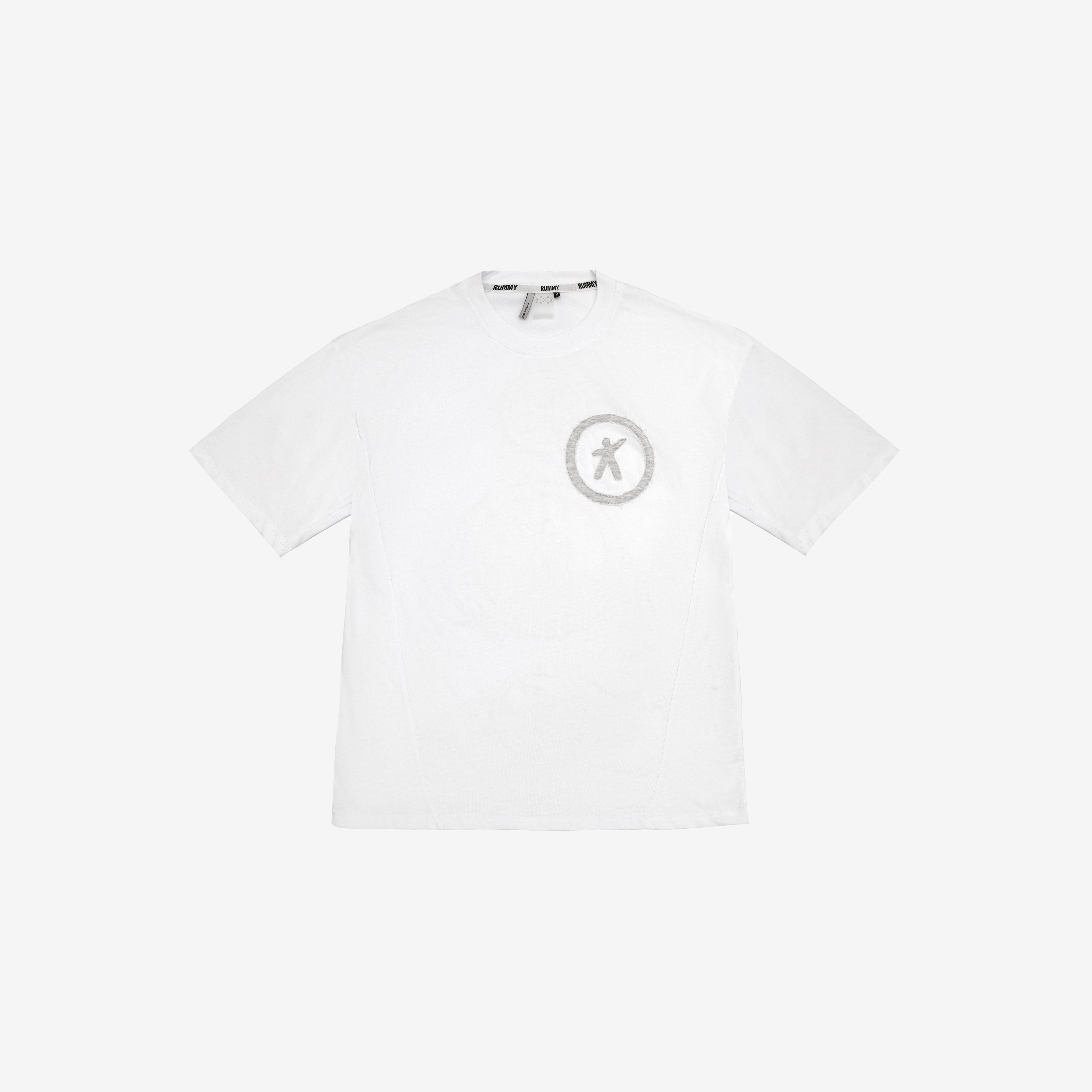 Patchwork Oversize Tee - White