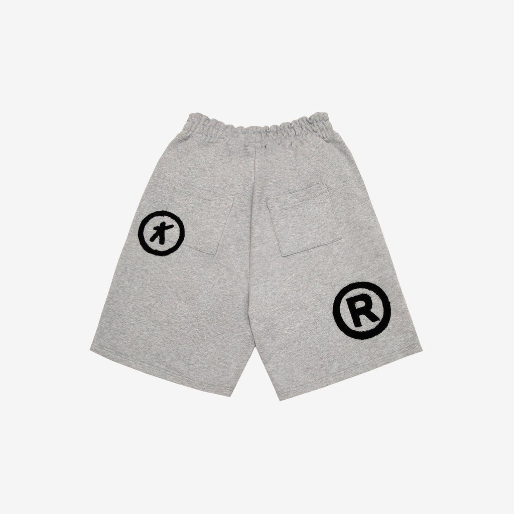 Patchwork Shorts - Gray
