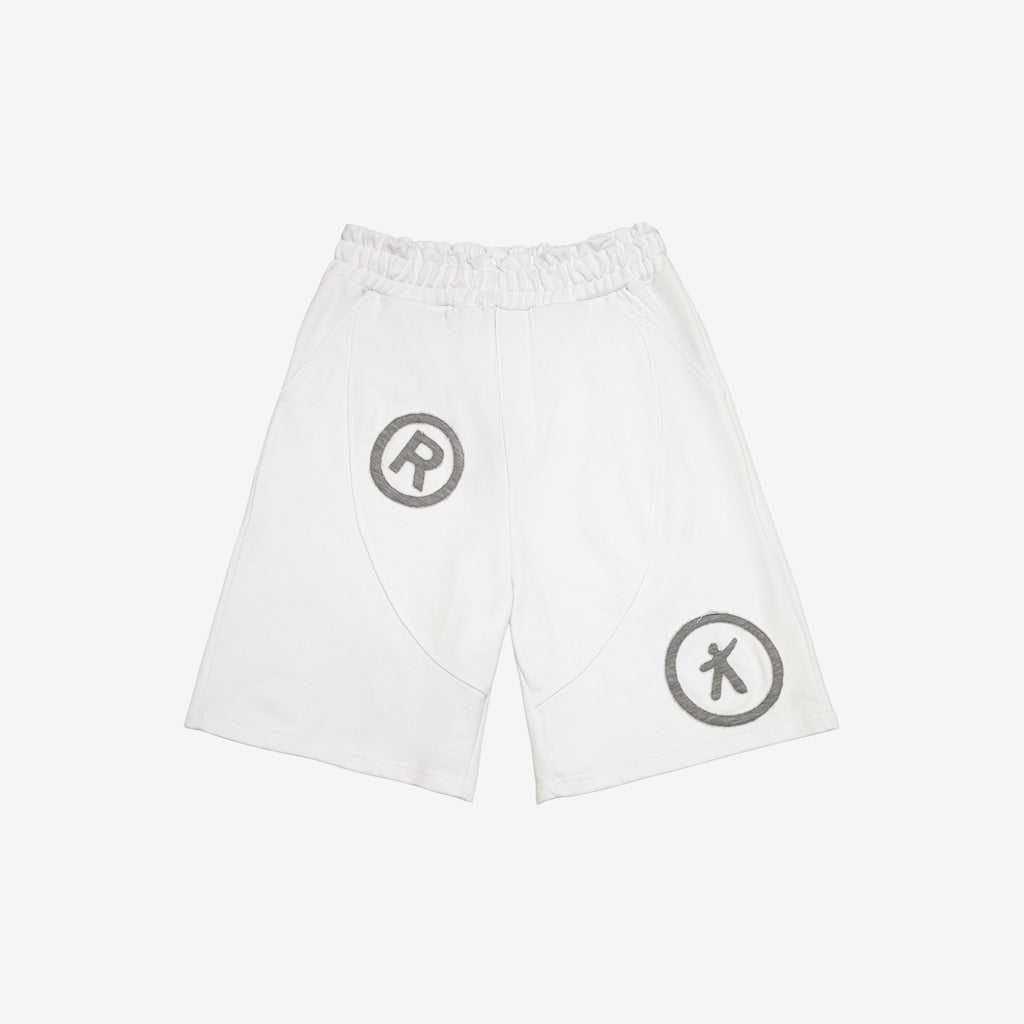 Patchwork Shorts - White
