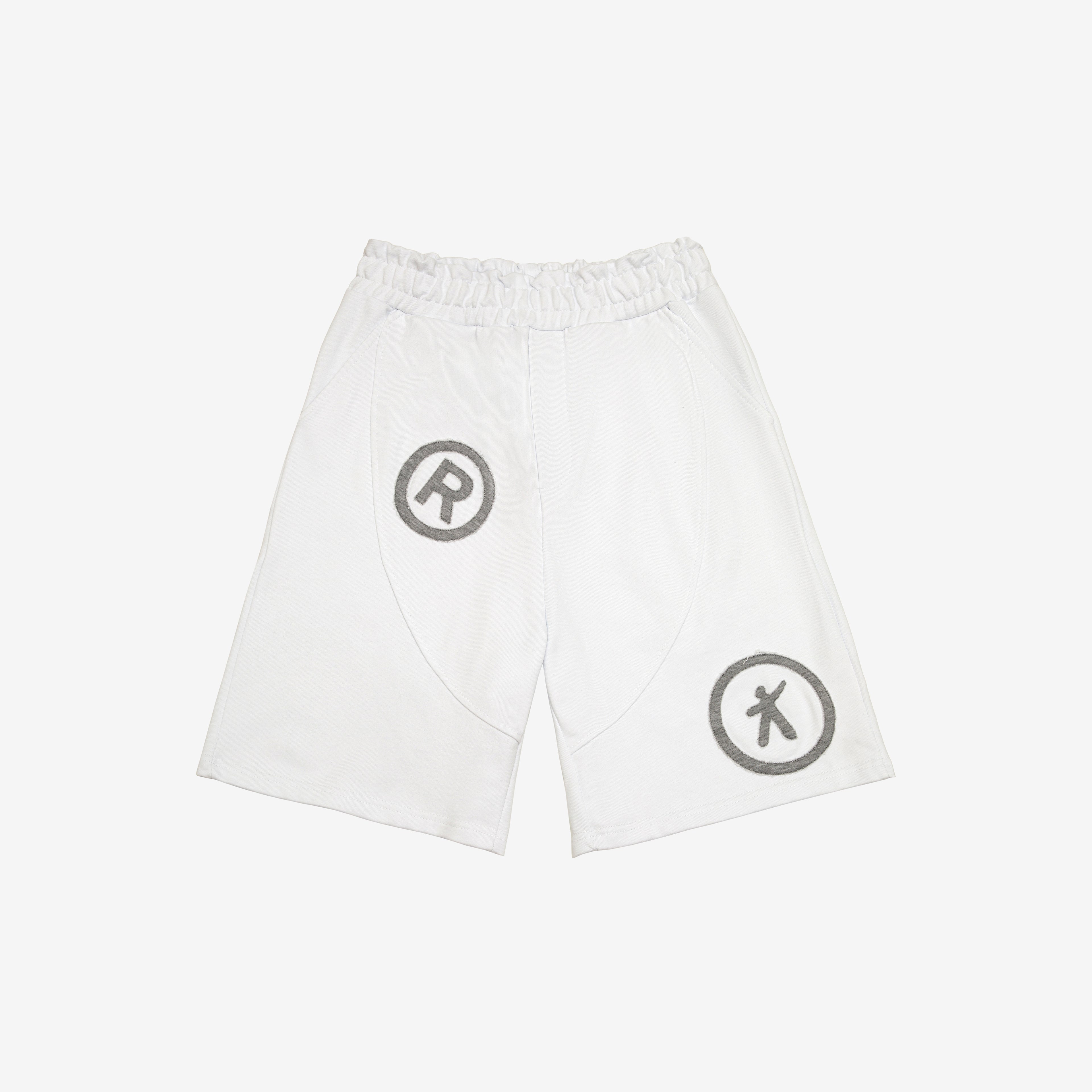 Patchwork Shorts - White