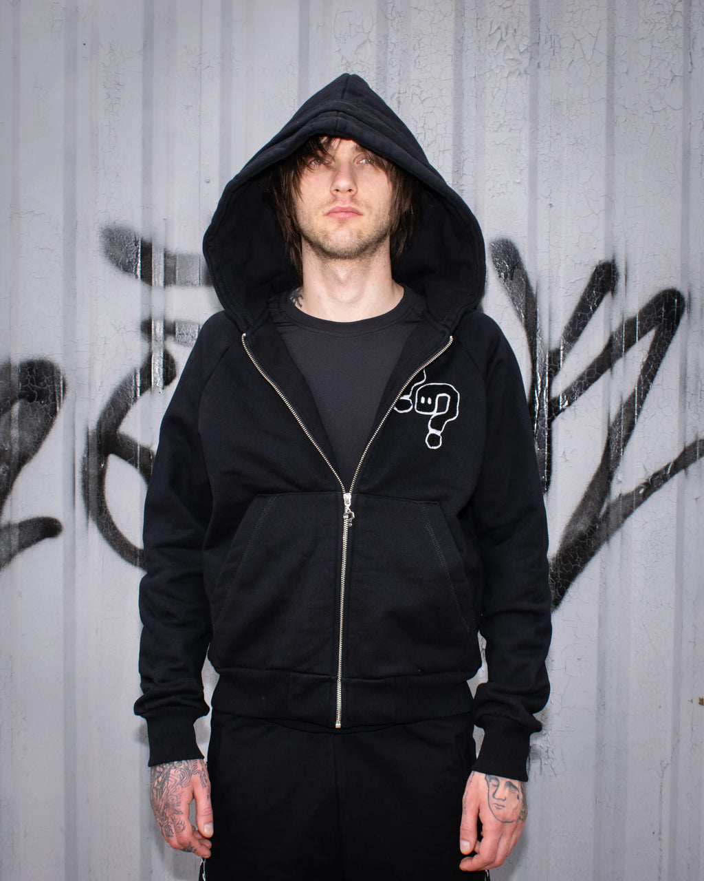 Zip Hoodie - Чорний
