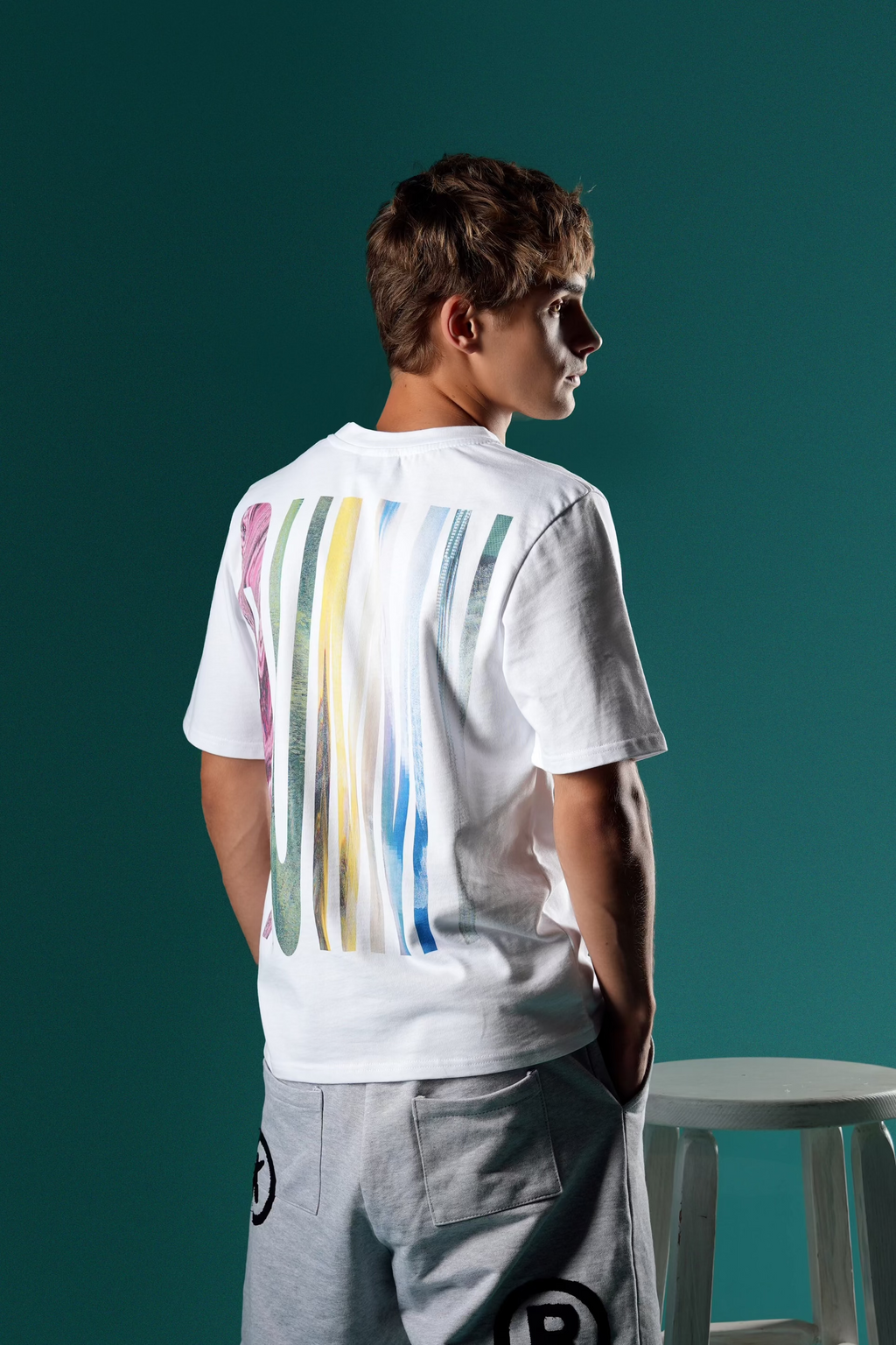 Dot Logo Slim Tee - White