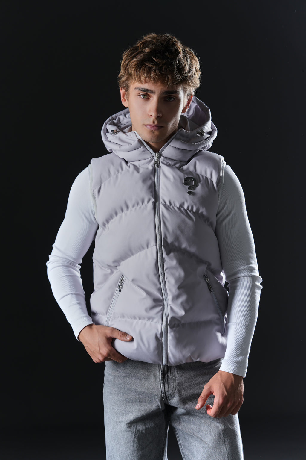 Puffer Vest - Platinum