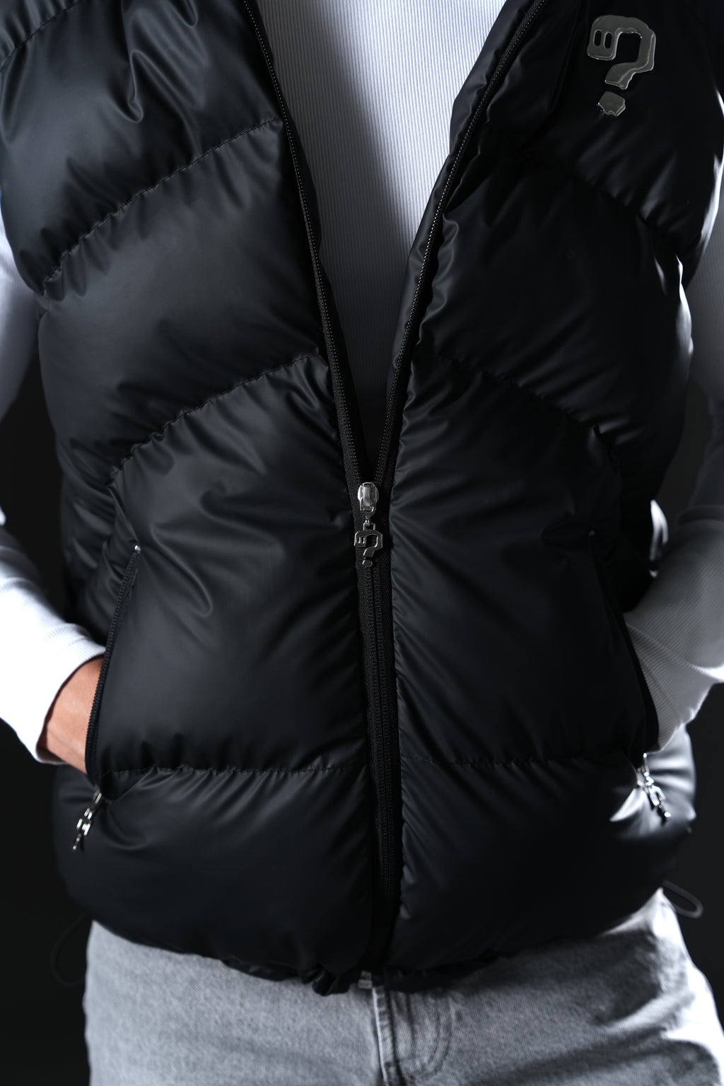 Puffer Vest - Lacquered Black