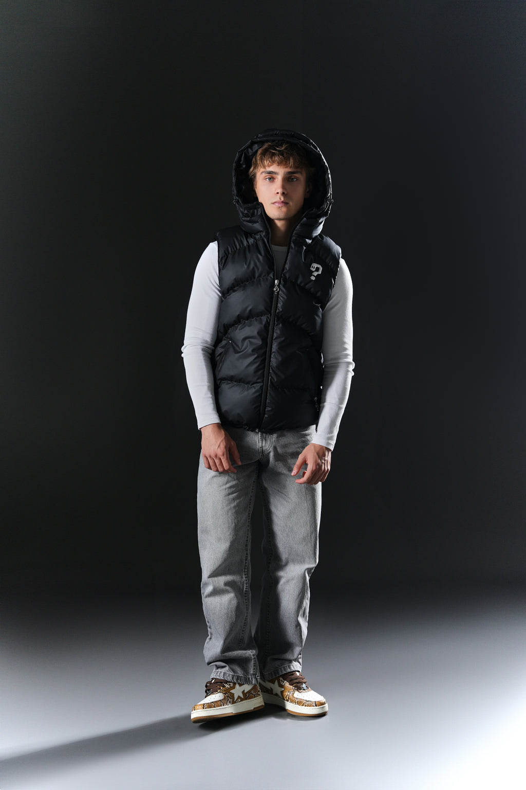 Puffer Vest - Lacquered Black