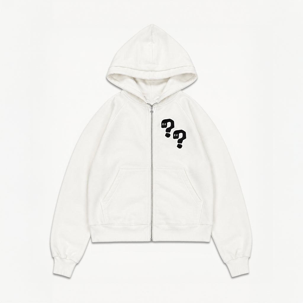 Zip Hoodie - Біле