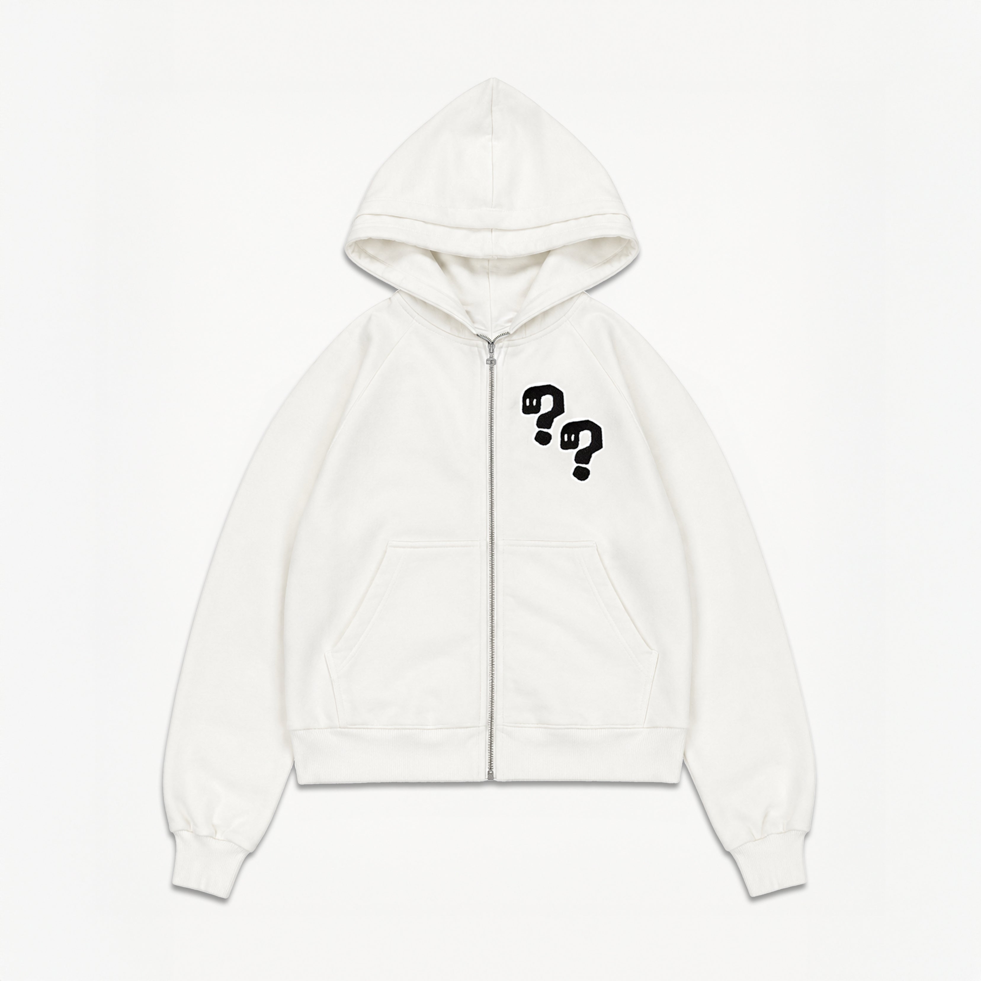 Zip Hoodie - Біле